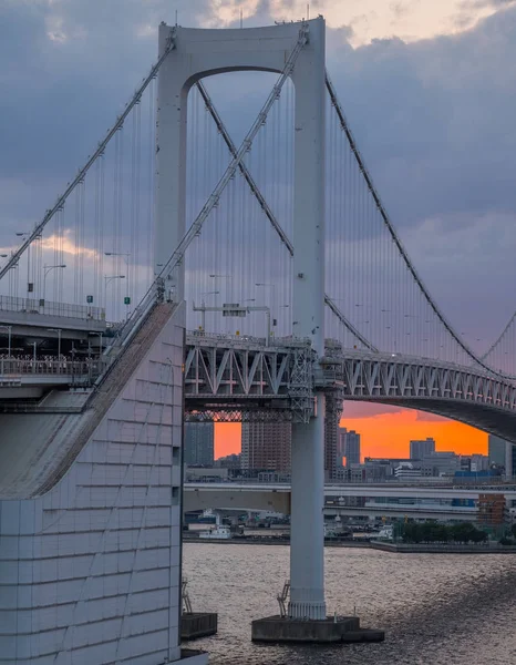 Vista Panorámica Del Paisaje Urbano Tokio Atardecer — Foto de Stock