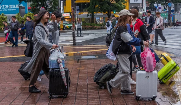 Tokyo Japan Juni 2018 Lokale Menschen Und Touristen Auf Der — Stockfoto