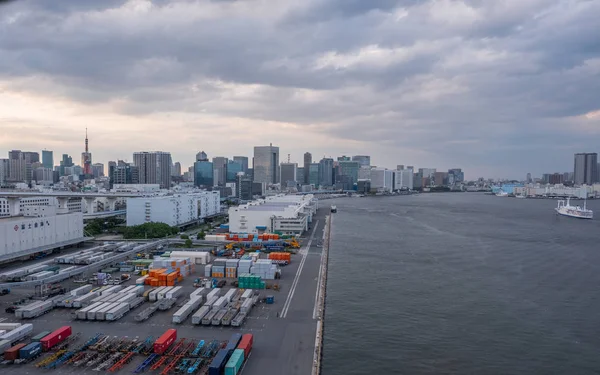 Tokyo Cityscape Batımında Görünümünü Manzarası — Stok fotoğraf