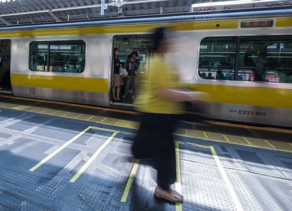 Tokyo Japan July 16Th 2018 Commuters Japan Railway Train Morning — Stock Photo, Image