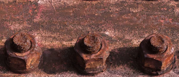 Collier Rustique Écrou Sur Vieux Pont Métallique — Photo