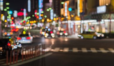 Tokyo sokak bokeh renkli arka plan