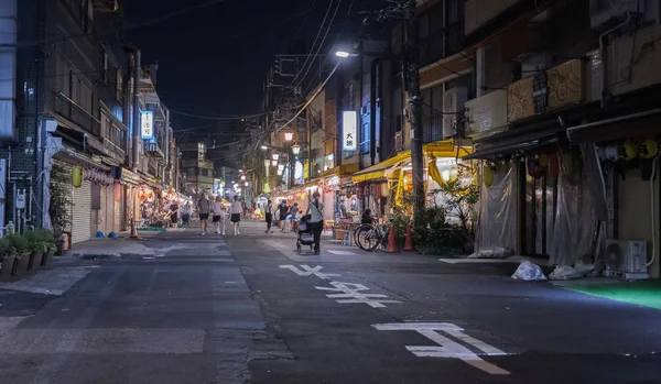 Tokyo Japan Augustus 2018 Weergave Van Asakusa Back Alley Nachts — Stockfoto