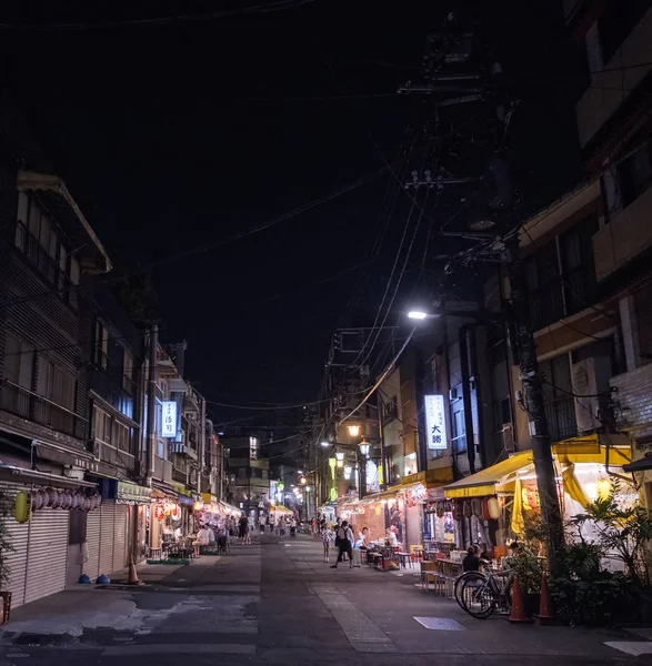 Τόκιο Ιαπωνία Αυγούστου 2018 Άποψη Της Asakusa Πίσω Δρομάκι Νύχτα — Φωτογραφία Αρχείου