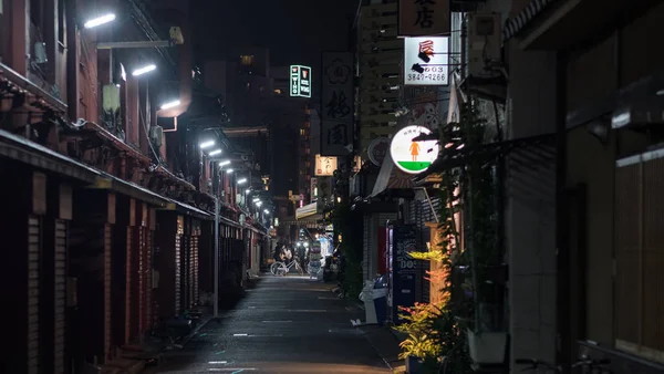 Tokio Japonia Sierpień 2018 Zobacz Pusty Asakusa Piłkę Powrotem Nocy — Zdjęcie stockowe