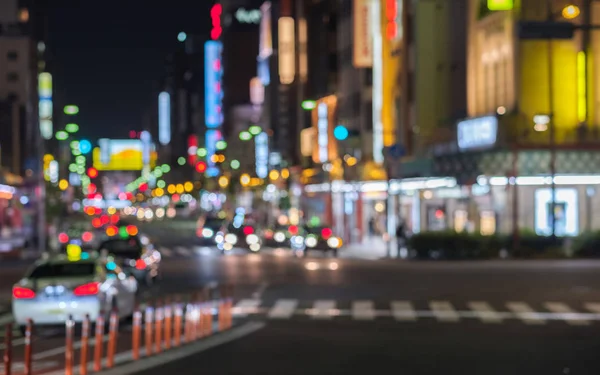 Tokyo street bokeh colorful background