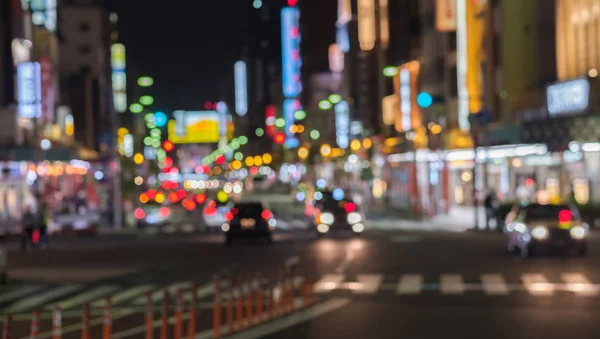 東京の通りカラフルな背景のボケ味 — ストック写真