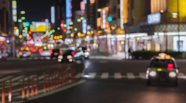 Tokyo Street Bokeh Färgstarka Bakgrund — Stockfoto