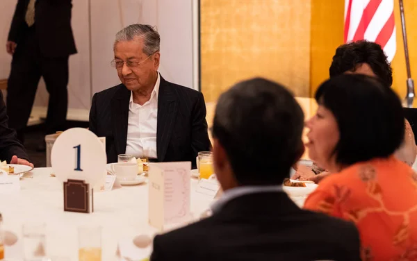 Fukuoka Japan Augustus 2018 Maleise Eerste Minister Tun Mahathir Mohamad — Stockfoto