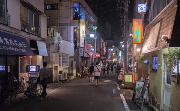 Tokyo Giappone Agosto 2018 Persone Che Camminano Nel Backstreet Shimokitazawa — Foto Stock