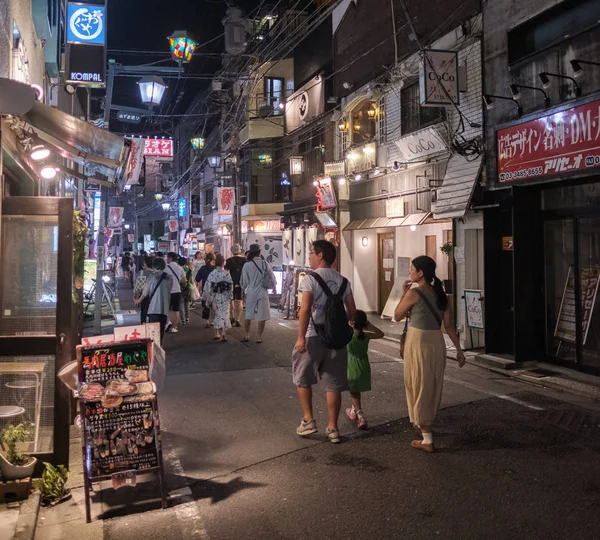 Tokyo Giappone Agosto 2018 Persone Che Camminano Nel Backstreet Shimokitazawa — Foto Stock