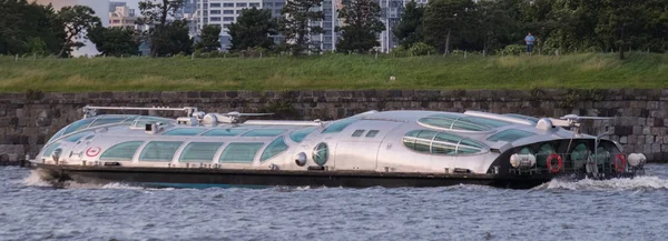 Tokyo Japon Août 2018 Bateau Croisière Puriste Voile Dans Rivière — Photo