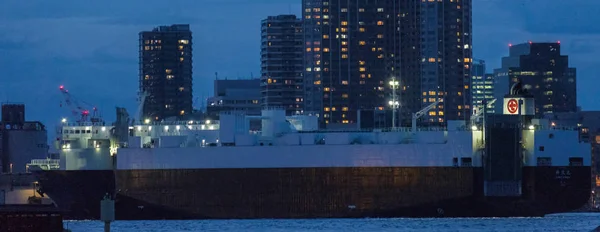 Tokio Japón Agosto 2018 Gran Crucero Muelle Tokio Atardecer — Foto de Stock