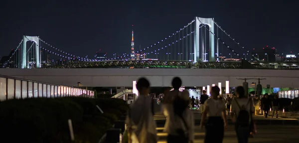 Tokyo Giappone Agosto 2018 Persone Che Camminano Odaiba Percorso Piedi — Foto Stock