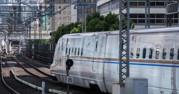 Tokyo Japan August 17Th 2018 High Speed Bullet Train Arriving — Stock Photo, Image