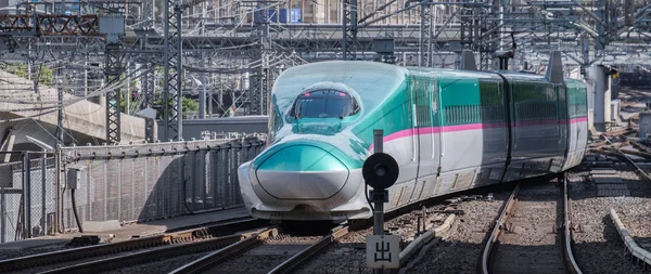 Tokio Japón Agosto 2018 Tren Bala Alta Velocidad Plataforma Estación — Foto de Stock