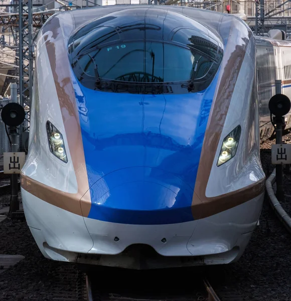 Tokio Japón Agosto 2018 Tren Bala Alta Velocidad Plataforma Estación — Foto de Stock