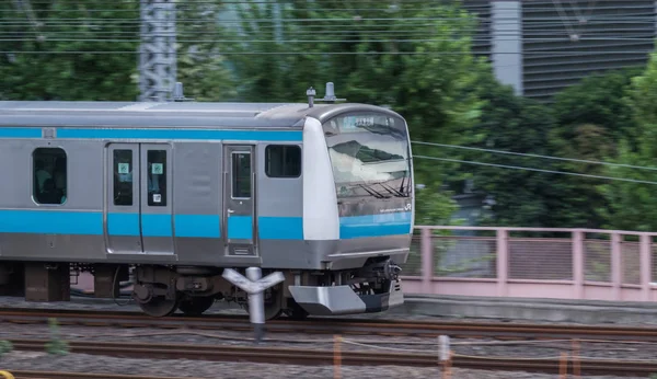 Tokyo Japonya Ağustos 2018 Japonya Demiryolu Banliyö Treni Tokyo Tren — Stok fotoğraf