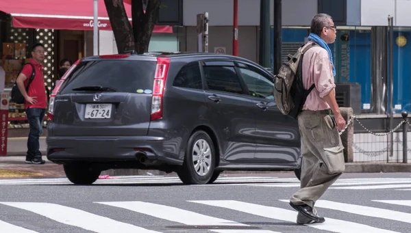 Tokió Japán Augusztus 2018 Ban Átkelés Utcán Híres Shibuya Tülekedés — Stock Fotó