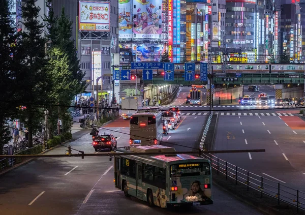 Tokyo Japão Setembro 2018 Veículos Rua Distrito Kabukicho Shinjuku — Fotografia de Stock