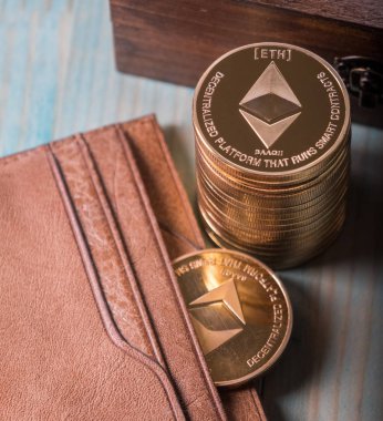 Tabloda Ethereum kripto para paraları 