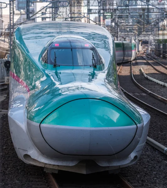 Tokio Japón Agosto 2018 Tren Bala Alta Velocidad Plataforma Estación — Foto de Stock
