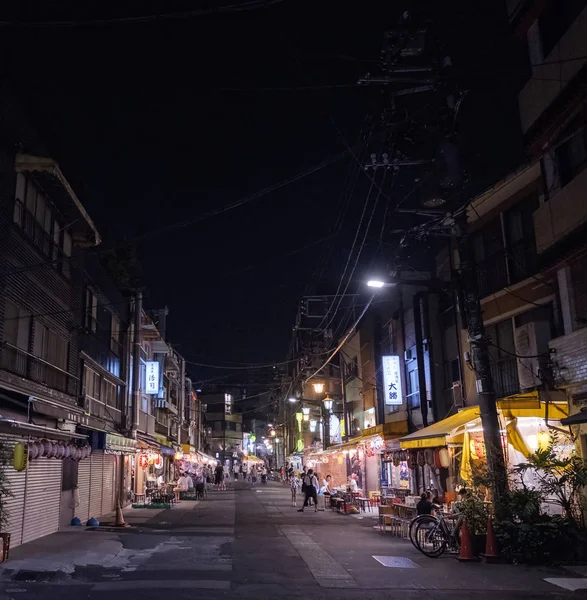 Tokio Japonsko Srpna 2018 Pohled Zadní Uličky Asakusa Noci — Stock fotografie