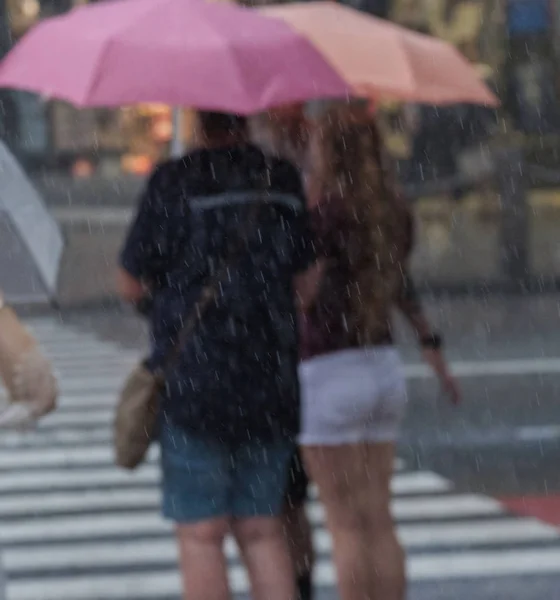 Blurry Image People Waiting Cross Street Shibuya — Stock Photo, Image