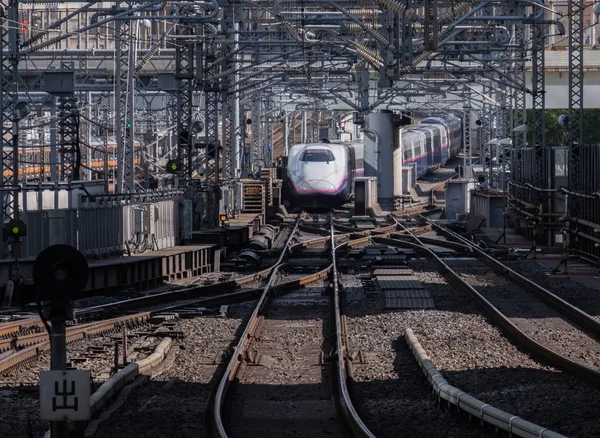 Tokyo Japan August 17Th 2018 High Speed Bullet Train Arriving — Stock Photo, Image