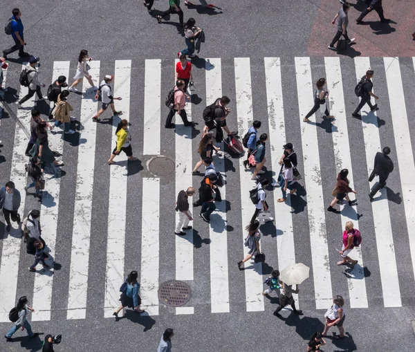 People Crossing Road Japan — Stock Photo, Image