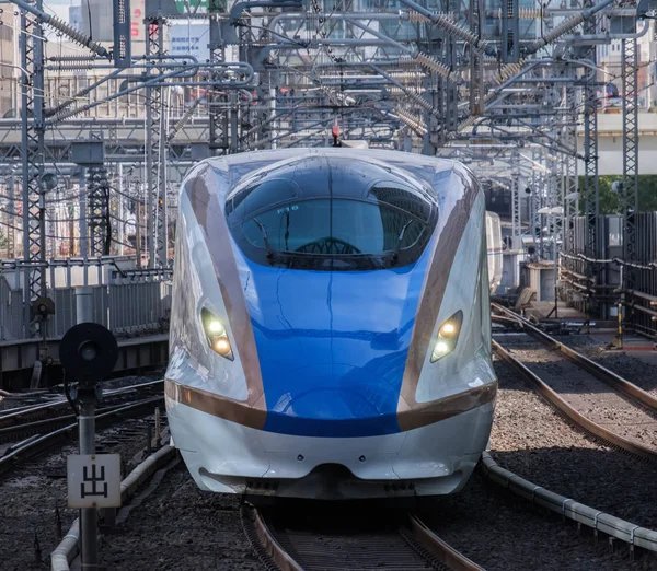 Tokyo Japan August 17Th 2018 High Speed Bullet Train Arriving — Stock Photo, Image