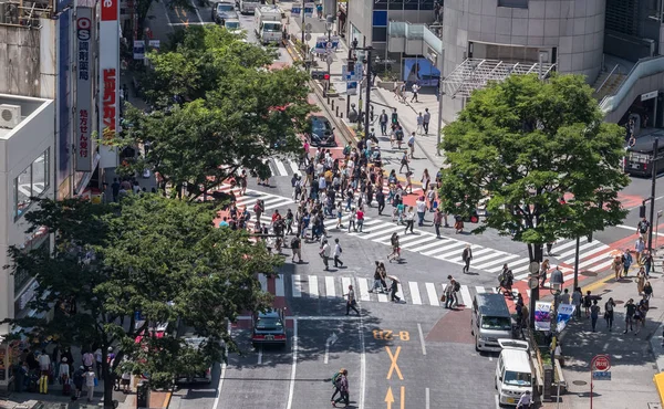 Gente Cruzando Carretera Japón —  Fotos de Stock