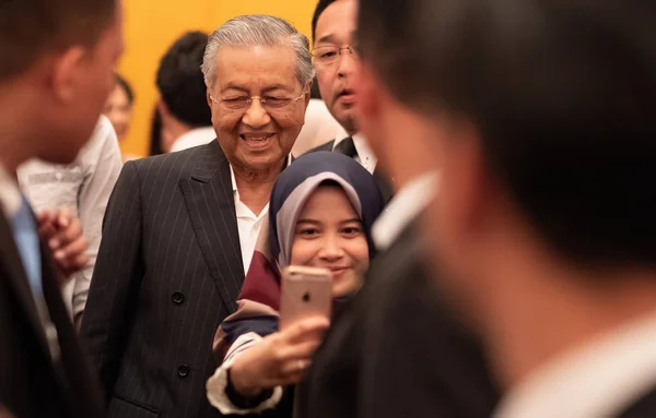 Fukuoka Japan Augusti 2018 Malaysias Premiärminister Tun Mahathir Mohamad Med — Stockfoto