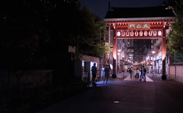 Tokyo Japan August 3Rd 2018 Tourist Sensoji Temple Entrance Night — Stock Photo, Image