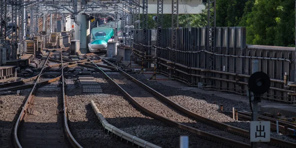 Tokyo Giappone Agosto 2018 Treno Proiettile Alta Velocità Arrivo Alla — Foto Stock