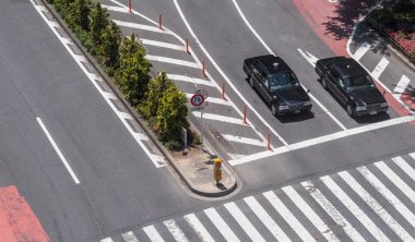 Tokyo, Japonya - 30 Temmuz 2019: Tokyo şehir trafiği.