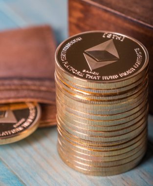 Tabloda Ethereum kripto para paraları 