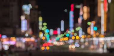 Tokyo sokak bokeh renkli arka plan