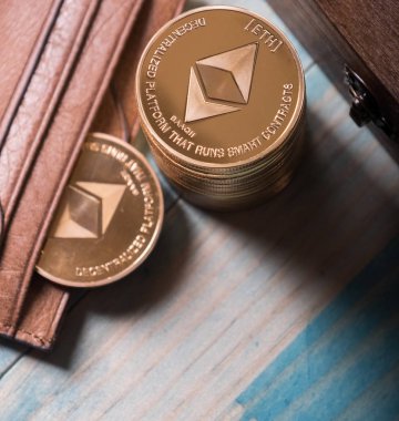 Tabloda Ethereum kripto para paraları 
