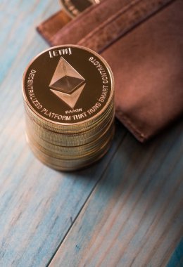 Tabloda Ethereum kripto para paraları 