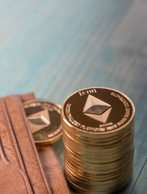 Tabloda Ethereum kripto para paraları 