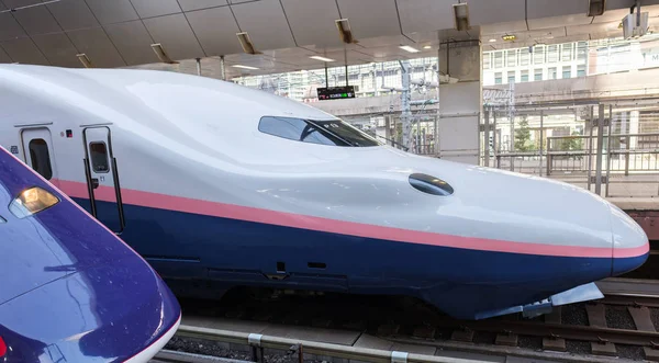 Токіо Японія Серпня 2018 Висока Швидкість Куля Поїзд Платформі Станції — стокове фото