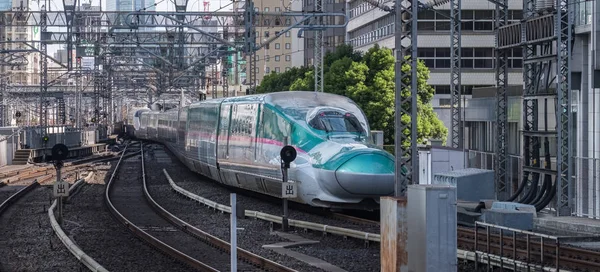 Tokyo Japan August 17Th 2018 High Speed Bullet Train Arriving — Stock Photo, Image