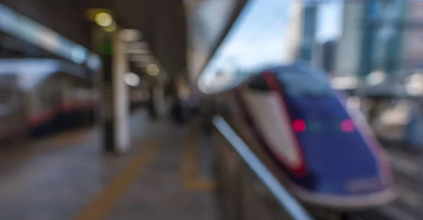 Blurred Image High Speed Train Tokyo Srailway Station Japan — Stock Photo, Image