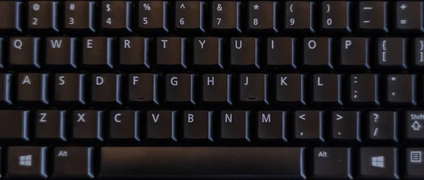 Black Keyboard Keypad Letters — Stock Photo, Image