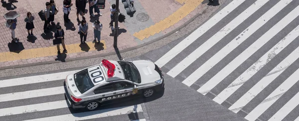 Tokio Japón Mayo 2018 Vista Aérea Del Coche Policía Japonés — Foto de Stock