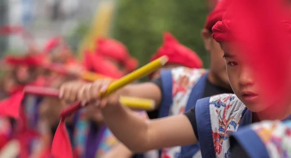 Tokyo Japan Juli 2018 Japanischer Schuljunge Farbenfroher Traditioneller Uniform Beim — Stockfoto