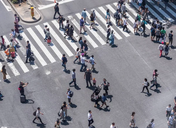 Personer Som Korsar Vägen Japan — Stockfoto