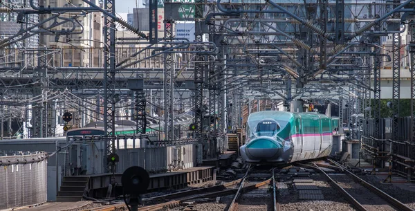 Tokyo Giappone Agosto 2018 Treno Proiettile Alta Velocità Arrivo Alla — Foto Stock