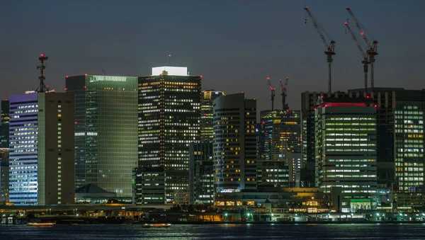 Tokyo Downtown Byggnad Skymningen — Stockfoto